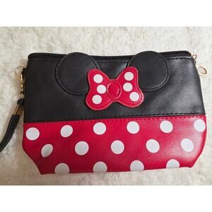 Minnie Mouse Bag Zippered Lined Small Purse Disney